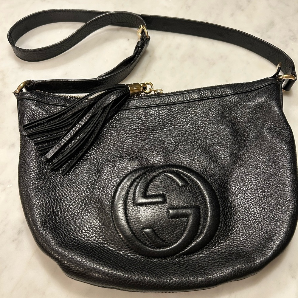 Gucci Black Leather Crossbody Bag